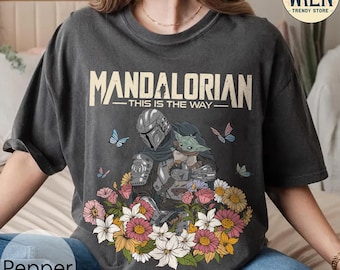 Vintage Star Wars-shirt, Star Wars Mandalorian-shirt, Star Wars This Is The Way-T-shirt, grappig Magic Kingdom-T-shirt, Disney Family Trip 2025-shirts