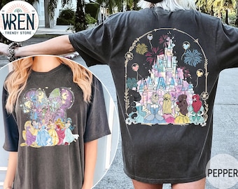 Vintage Disney Princess Castle Shirt, Disneyland Castle Best Friends Gift, WDW Girls Trip Shirt, Disney World Vacation Shirt, Gift For Girls