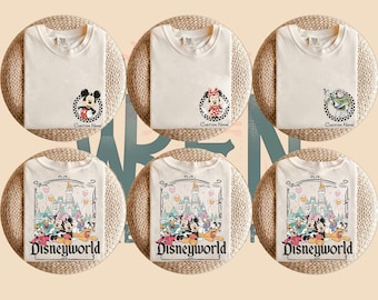 Custom Name Disneyworld Est 1971, Vintage Mickey And Friends Shirt, All Characters Disney Family 2025 Shirt, Disneyworld Vacation Trip Shirt