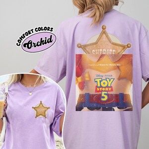 Camiseta vintage Comfort Colors de 2 caras, camiseta vintage de Disney Woody de Toy Story, camiseta gráfica de Disney Pixar Woody Cowboy, Love Music I Knew It I Knew You imagen 4