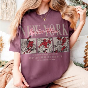 Maglietta Comfort Colors Vintage Spider-Man Brand New Day: maglietta da supereroe Spiderman, maglietta di Tom Holland Spidey, maglietta MCU Avengers Spiderman immagine 6