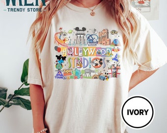 Retro Disney Hollywood Studios Comfort Colors Shirt, Mickey Mouse Shirt, Disney Trip Shirt, Disneyworld Shirts, Disney Family 2024 Shirts