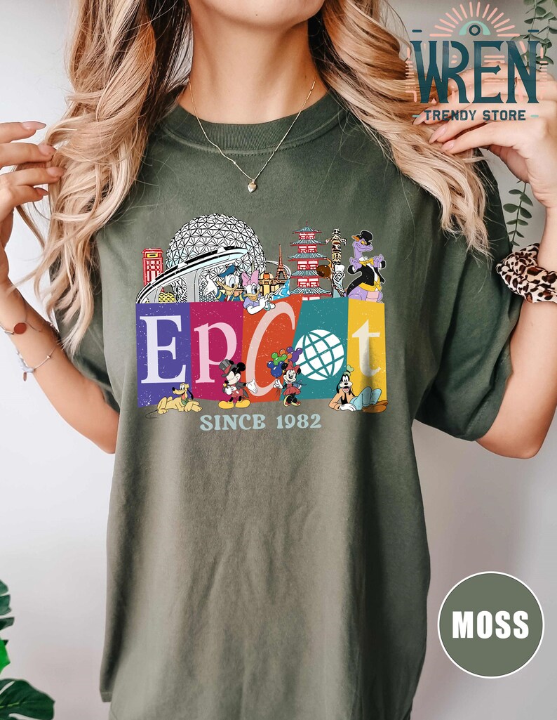 Vintage Disney Epcot Since 1982 Comfort Colors Shirt, Mickey and ...