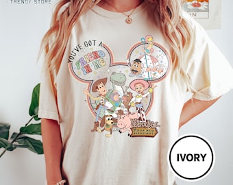 Camiseta retro de color cómodo de Toy Story, Camiseta de Disney, Viaje a Disneyworld, Tienes un amigo en mí, Camiseta de Toy Story Land, Camiseta de vacaciones de Disney