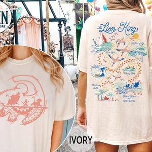 Carte rétro recto-verso du roi lion Pride Rock Hakuna Matata Comfort Colors Shirt, chemise Animal Kingdom, sweat-shirt Walt Disney World Trip 2025