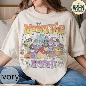 Retro Disney Monster Inc Halloween Shirt, Monster Inc Shirt, Vintage Monster Halloween Group Shirts, Halloween Family Trip 2025 Shirts