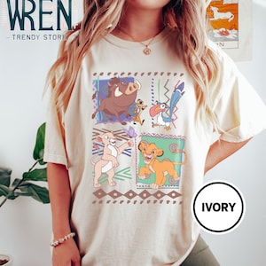 Retro anni '90 Disney Il Re Leone Simba e Timon Comfort Colors Shirt, Vintage Lion King Shirt, Hakuna Matata Retro Shirt, Disney Family Shirts