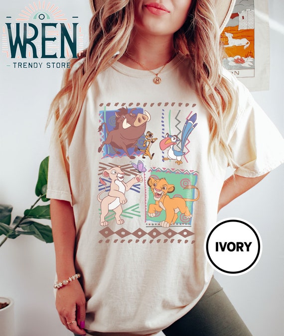 Retro 90s Disney Lion King Simba and Timon Comfort Colors Shirt