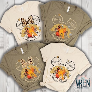 Vintage Hakuna Matata Shirt, Custom Animal Kingdom 2025 Shirt, Disney Lion King, Disneyland Shirt, Disney Family Vacation Animal Kingdom Tee