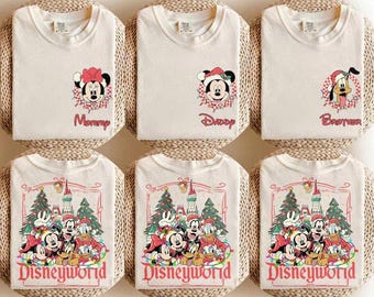 Custom Disneyworld Christmas All Characters Shirt, Mickey's Very Merry Christmas Party, Christmas Group Shirt, Disney Family Christmas Shirt