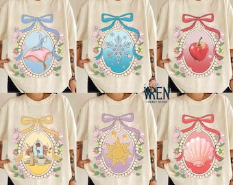 Vintage Disney Coquette Princess Symbol Shirt, Disney Princess Squad Shirt, Disney Trip 2025Tee, Disneyland Family Shirts, Birthday Gift Tee