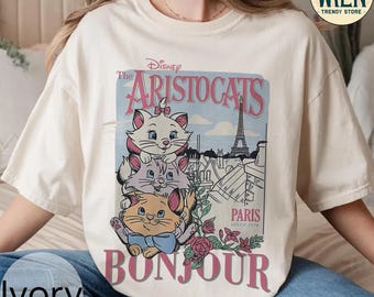 Comfort Colors Disney The Aristocats Bonjour Since 1970 Shirt, The Aristocats Tee, Marie Cat Shirt, Disney Family Shirts, Disney Girl Tee