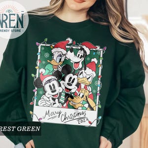 Retro Mickey And Friends Christmas 2024 Shirt, WDW Disneyland Christmas Shirt, Vintage Disney Holiday Shirt, Christmas Party Trip 2024 Shirt