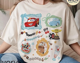 Coquette Bow Bracelet Disney Cars shirt, Lightning McQueen Mater Doc Hudson Sally Carrera Birthday Cars familieshirt, Disney Girl Trip-shirt