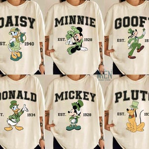 Custom Disney Mickey and Friends St Patrick&#39;s Day Shirt, Disney St Patricks Shirt, St Patrick&#39;s Day Shirt, Disney Lucky Irish Shirt
