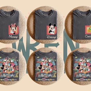 Custom Walt Disneyworld 2 Side Comfort Color Shirt, Custom Name Disney Family 2025 Shirts, Mickey And Friends Shirt, Disney Group Shirts