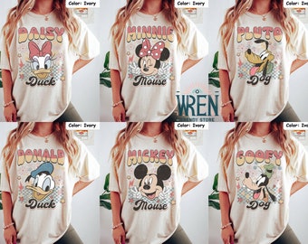 Mickey Mouse Comfort Colors Shirt, Mickey And Friends Vintage Mickey Shirt Mickey Minnie Shirt Disney Vacation Shirt Disneyland Mickey Shirt