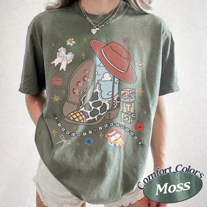 Retro Disney Vintage Jag visste det Jag visste dig T-shirt, TS och Toy Story 5 vänskapströja, Woody Buzz Lightyear T-shirt, Disneyland Toy Story-familjen bild 6