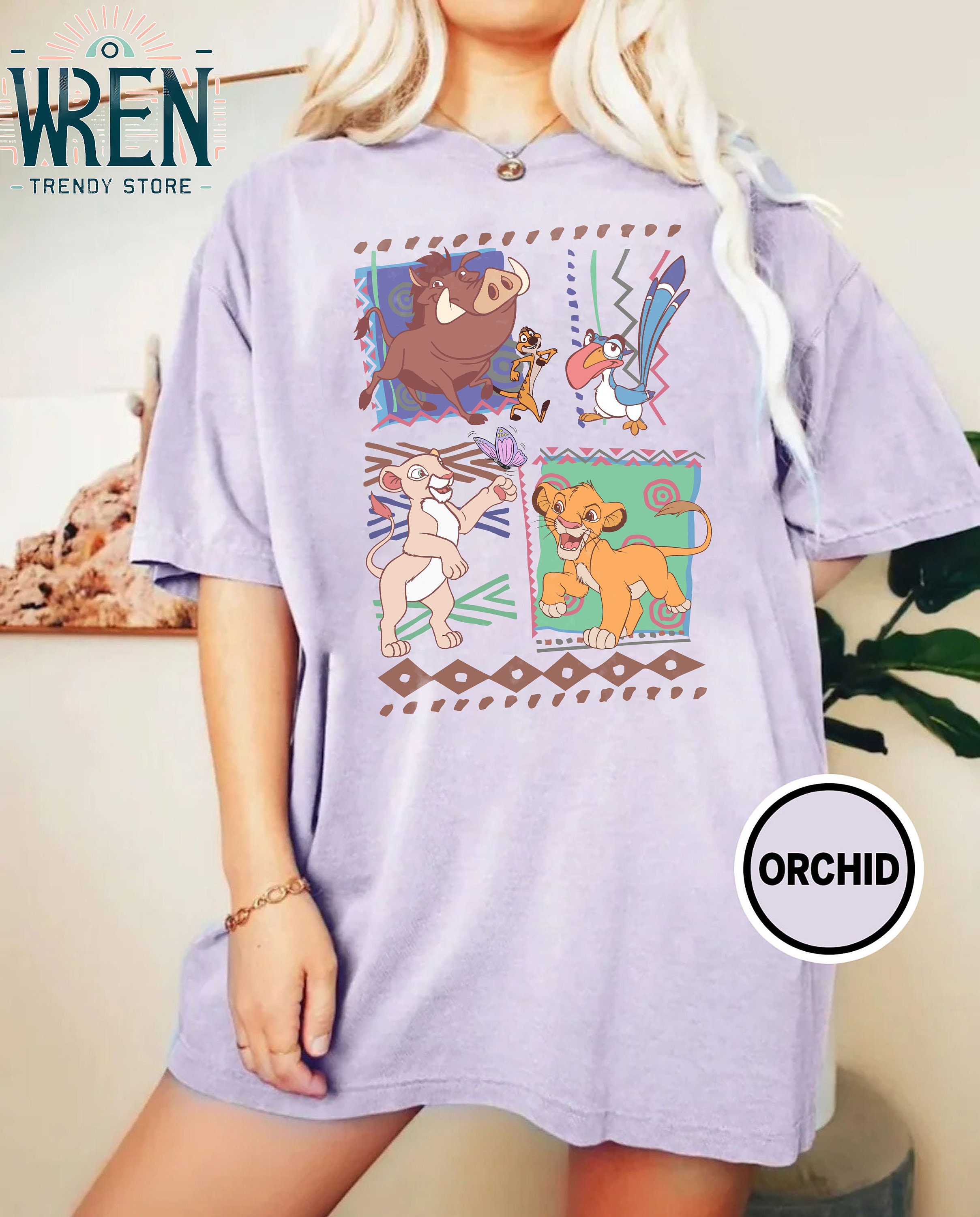 Retro 90s Disney Lion King Simba and Timon Comfort Colors Shirt