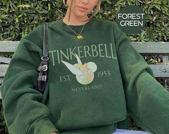 Moletom Tinker Bell Fairy Neverland, Camiseta Tinker Bell, Camiseta Princesa da Disney, Camiseta Viagem de Meninas