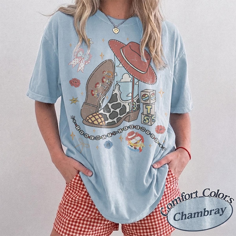 Retro Disney Vintage Jag visste det Jag visste dig T-shirt, TS och Toy Story 5 vänskapströja, Woody Buzz Lightyear T-shirt, Disneyland Toy Story-familjen bild 5