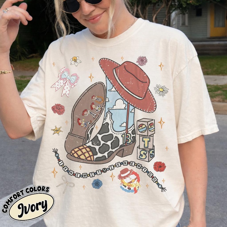 Retro Disney Vintage Jag visste det Jag visste dig T-shirt, TS och Toy Story 5 vänskapströja, Woody Buzz Lightyear T-shirt, Disneyland Toy Story-familjen bild 1