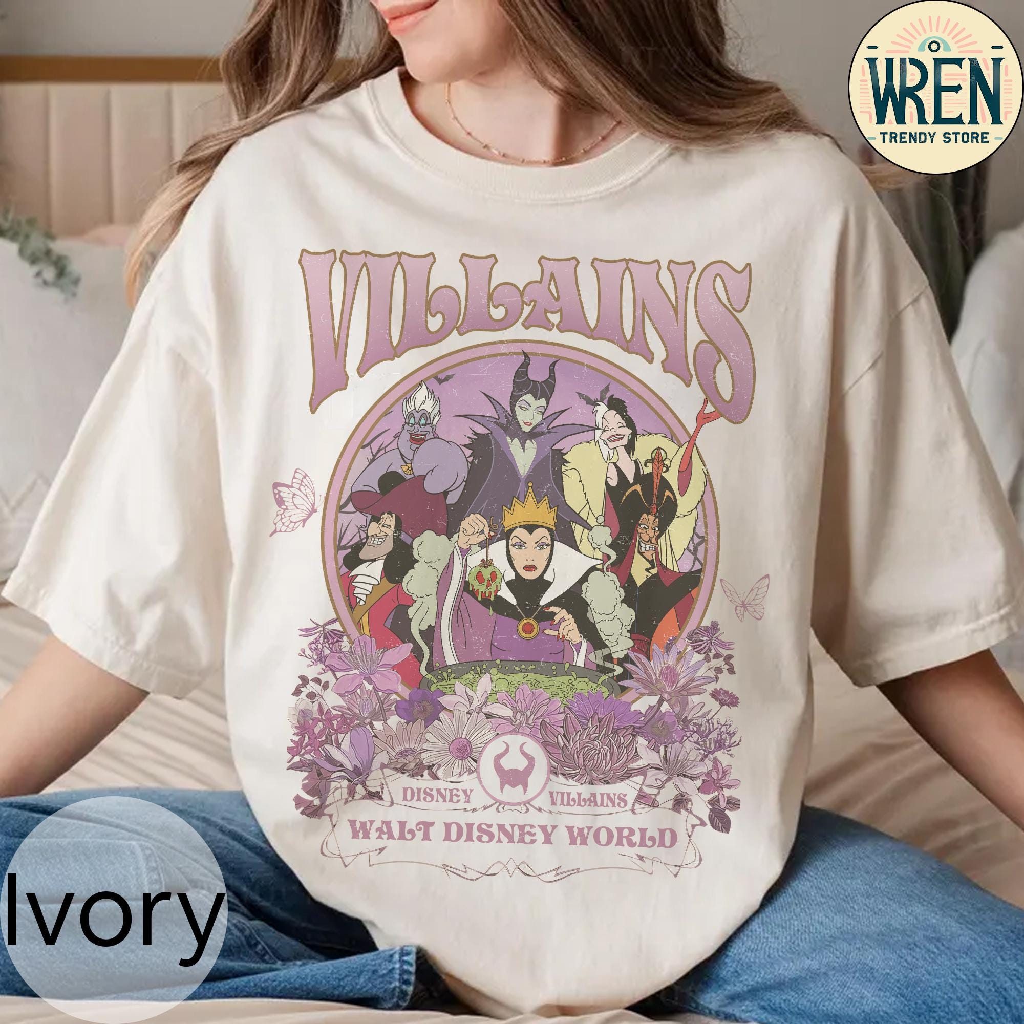 Retro Disney Villains Shirt, Vintage Evil Queen Ursula Maleficent 