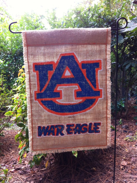 Auburn University War Eagle Burlap Garden Flag Collegiate | Etsy