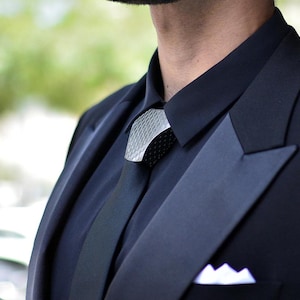 Luxury Black Tie knot cover for Men - Fashionable Accessories for Special Events, Best Gift for you, valentine&#39;s day
