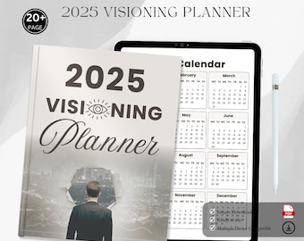 Planificador de visión para establecer objetivos, planificador de productividad, agenda mensual, organizador de vida, seguimiento de hábitos