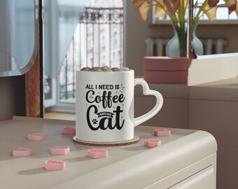 Taza con forma de corazón