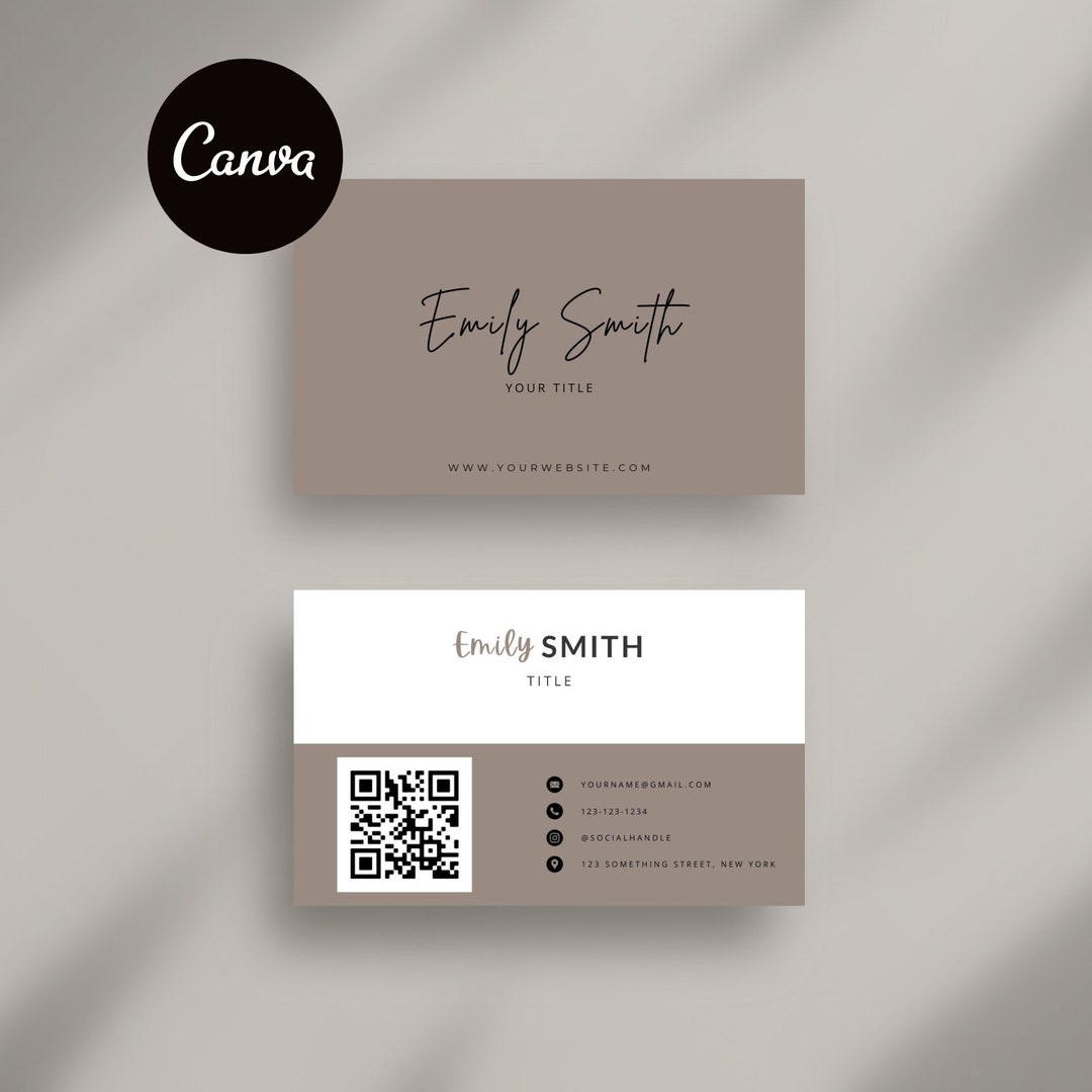 Business Card Editable Template, INSTANT DOWNLOAD Printable Business ...