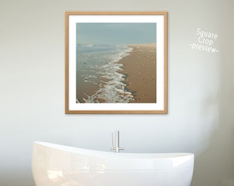 SEA FOAM . Seascape Art . Chincoteague Art . Coastal Wall Art . Beach House Decor . Ocean Print . Bathroom Art
