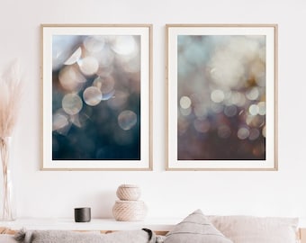 BOKEH || . Set of 2 Prints . Abstract Ocean Art . Circle Print . Coastal Art . Bedroom Art . Whimsical Wall Art . Set of Two . Gallery Wall