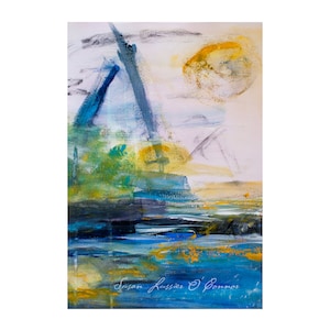 SEA ESCAPE . Giclee Art Print . Abstract Giclee Print . Beach Art