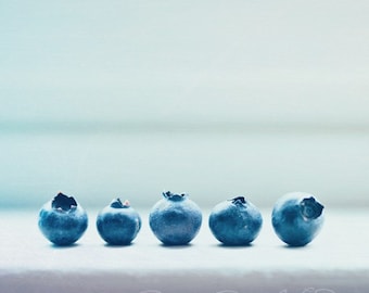 Blueberries Photo Art Print: Farmhouse Kitchen Still Life