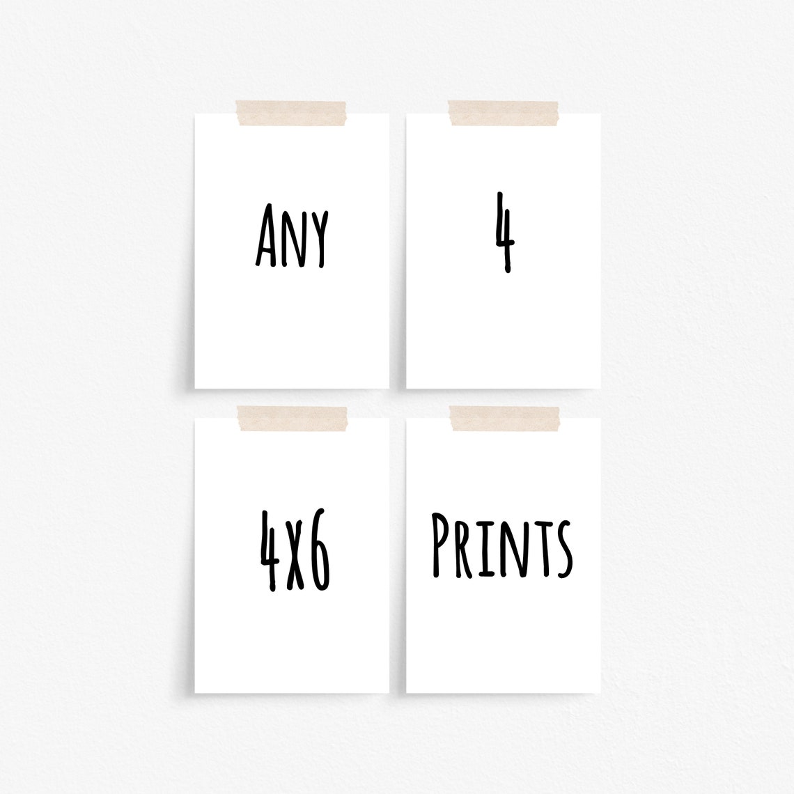 WALL ART SET . You Choose Set of Four 4x6 Size Prints . Four Art Prints . Set of Art Prints