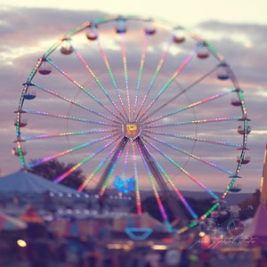 FERRIS WHEEL . Whimsical Art . Colorful Art Print . Nursery Decor . Carnival Wall Art