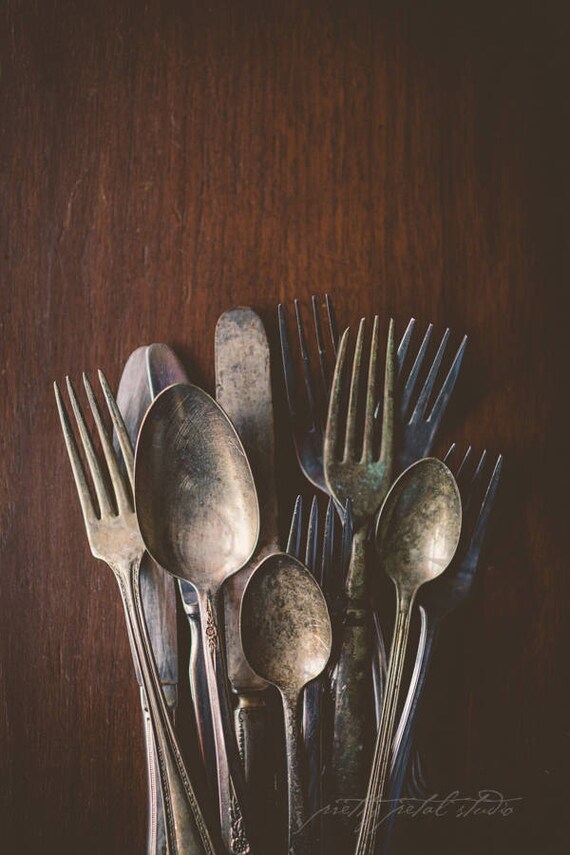 Fine Art Print Silverware Restaurant Decor Spoons Fine Art Print Silverware Restaurant Decor Spoons