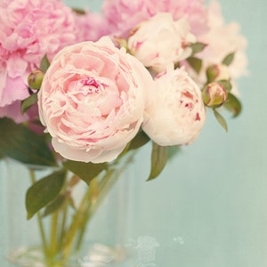 PINK PEONIES . Pink Peonies Art Print . Floral Photography . Peony Flower Wall Art . Soft Pink Home Decor