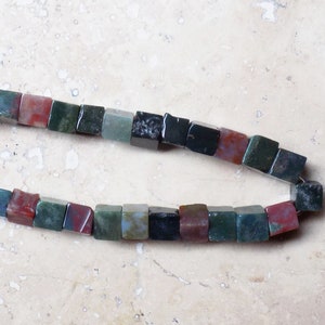 Fancy Jasper Cube beads