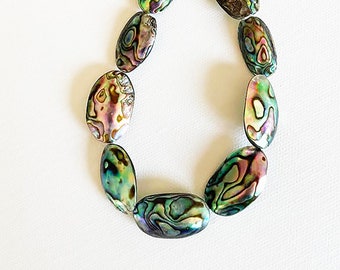 Abalone pod beads-—22-28mm