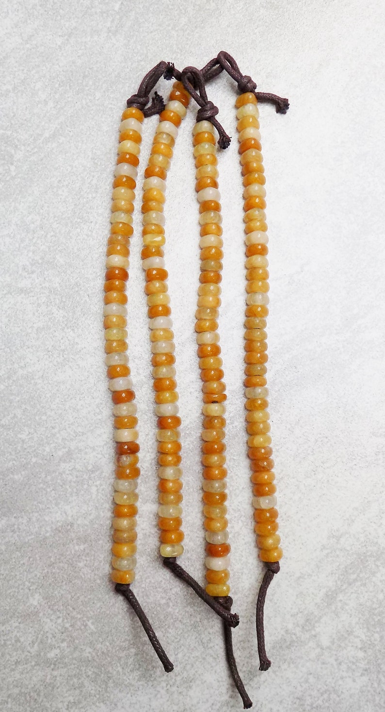 Yellow Jade Triangular big holed beads