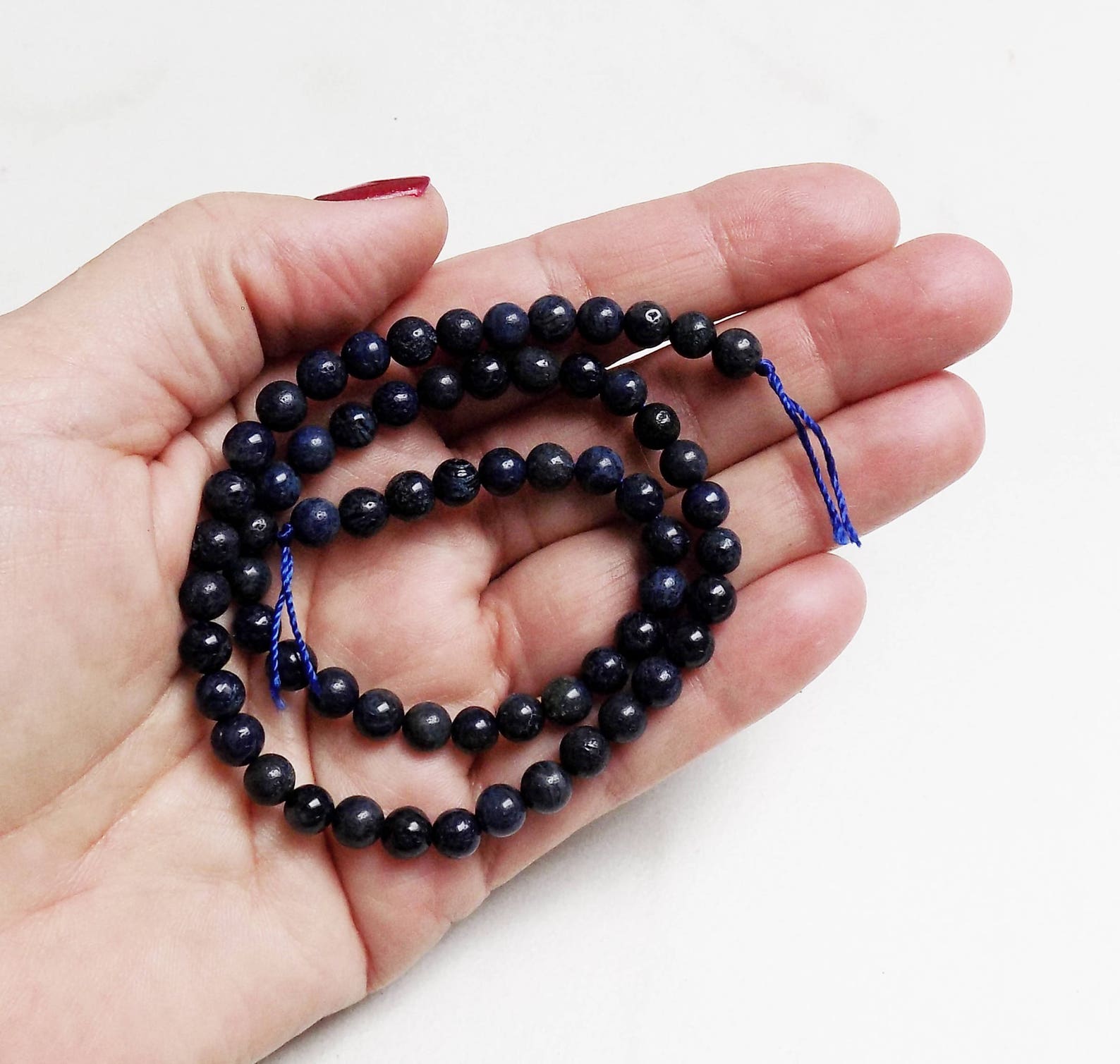 Dyed Blue Coral Beads Etsy