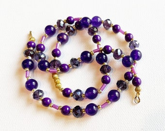 Purple and Gold bead strand