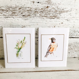 Set of 4 greeting cards | A7