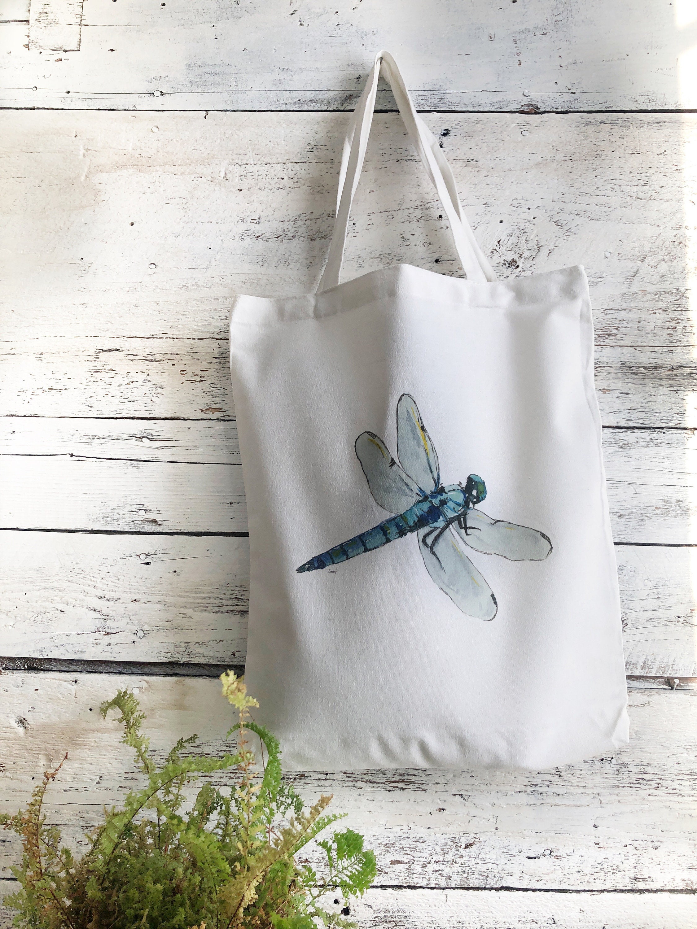 DRAGONFLY BLUE AGATE Tote Bag by Art is Wonderful | Society6