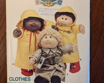 Cabbage Patch Kids clothing pattern Butterick patterns