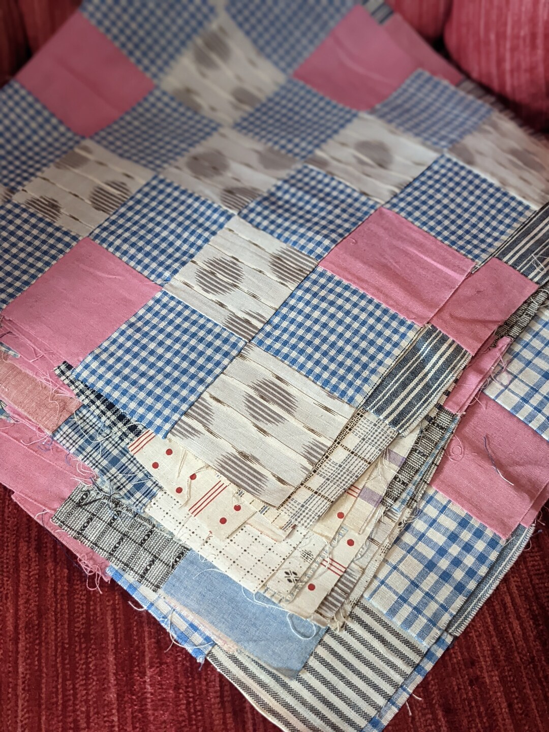 Vintage Hand Pieced Quilt Blocks Etsy