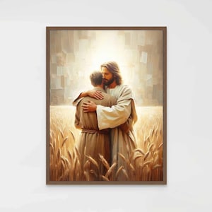 Field of Faith, Christian Wall Art, Jesus and Man, Jesus Art, LDS Painting, Bible Art, Jesus PNG, Jesus Wall Art, Catholic Art, Jesus Poster